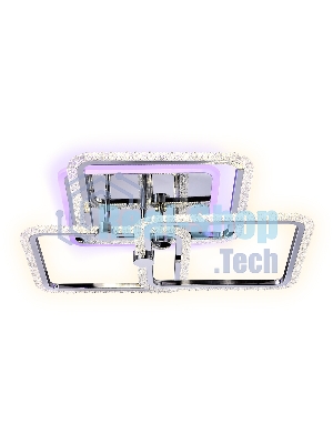 Потолочный светодиодный светильник FA536/3 CH хром 118W 510*510*150 (ПДУ РАДИО 2.4G)