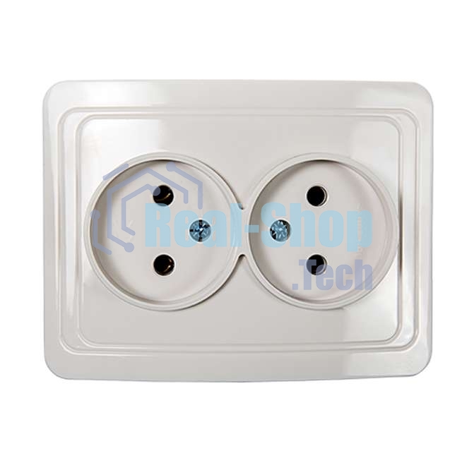 Розетка 2-м CLASSICO 2102 белый ASD/IN HOME 4680005959914