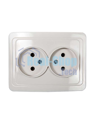 Розетка 2-м CLASSICO 2102 белый ASD/IN HOME 4680005959914