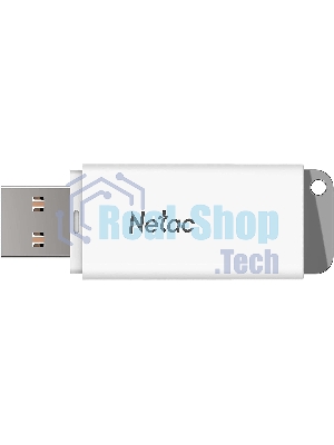 Флешка USB Netac U185 (NT03U185N-008G-20WH), 8Gb, USB 2.0, R/W 25/10, белый/серый