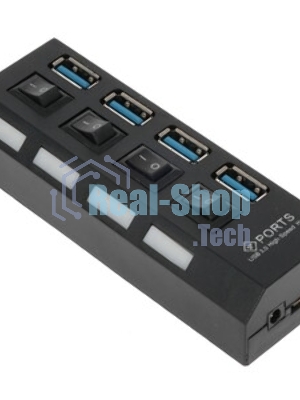 USB-концентратор Smartbuy SBHA-7304-W, USB 3.0, USB 4 порта, USB