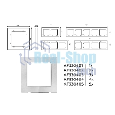 Рамка ALFA Platos (Серебро Стекло органическое) 4-ая AF330404