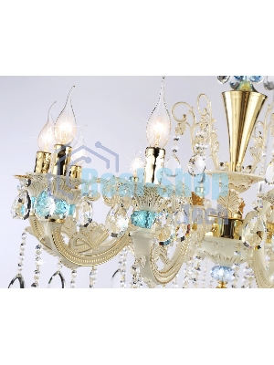 Светильник Ambrella light TR4929/12 GD/WH/CL золото/белый/прозрачный E14*12 max 40W D910*680