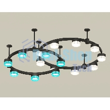 Светильник Ambrella light XR92221210/16 SBK/CL/BL черный песок/прозрачный/голубой GX53