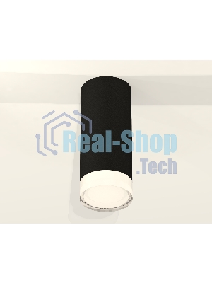 Светильник Ambrella Light XS7443014 SBK/FR/CL черный песок/белый матовый/прозрачный MR16 GU5.3 (C7443, N7160)