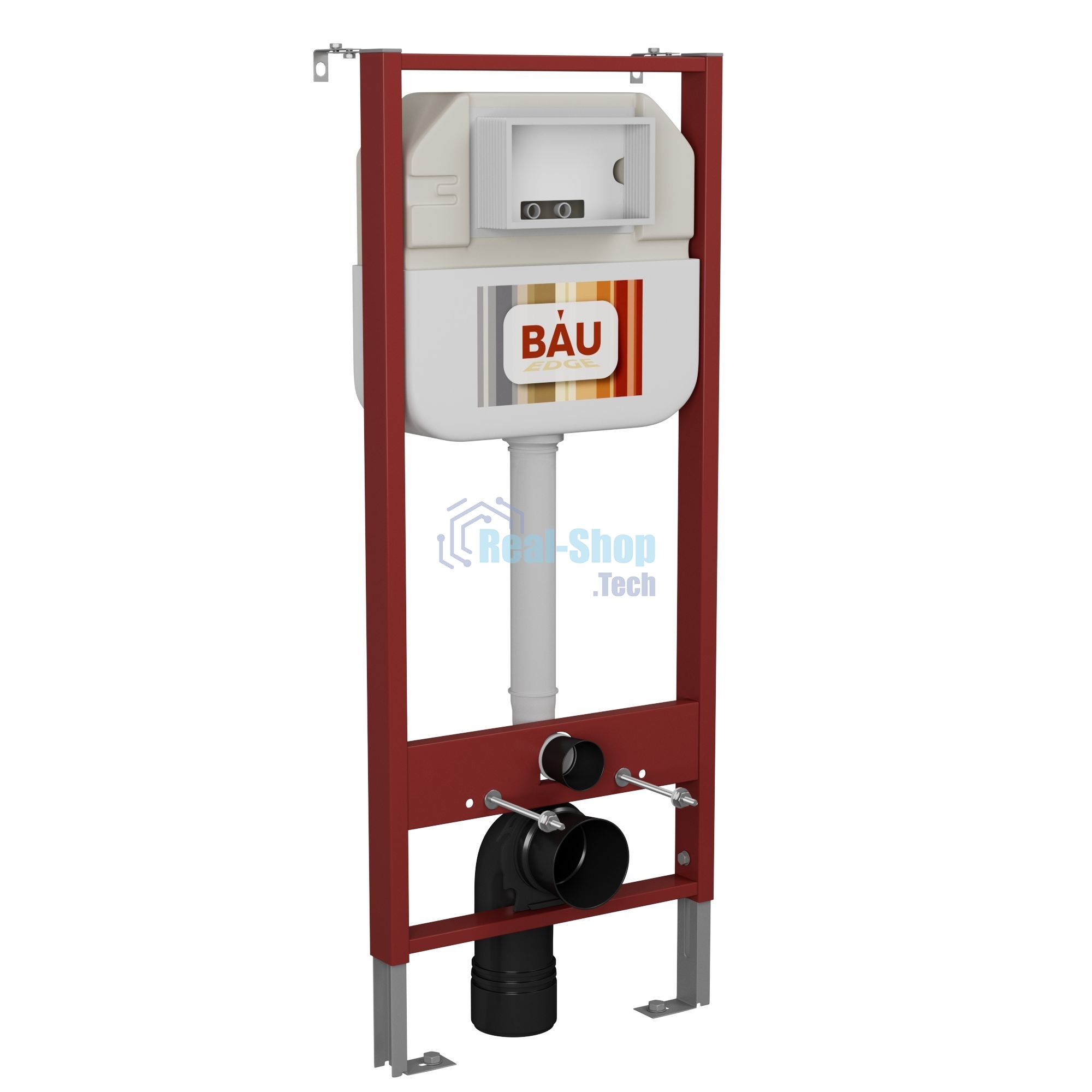 Комплект BAU 6 в 1: рамная инсталляция, унитаз подвесной безободковый вихревой Bau Nimb Hurricane смыв торнадо, быстросъемное тонкое сиденье дюропласт микролифт, клавиша BAU Dream , черная матовая