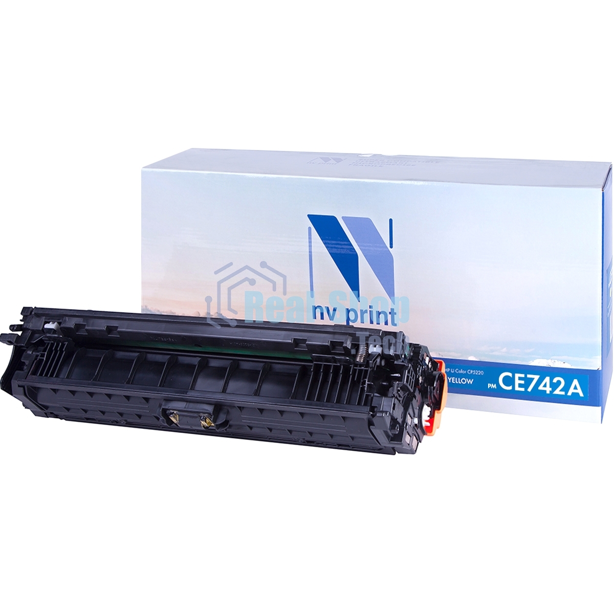 Картридж лазерный NVPrint совместимый HP CE742A Yellow для LJ Color CP5220 (7300k)