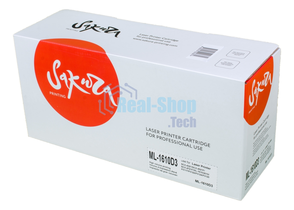 Картридж лазерный Sakura ML1610D3 для Samsung ML-1610/1615/2010/2015, Samsung ML-2510/2570/2571N, Samsung SCX-4321/4321F/4521, Xerox Phaser 3117/3122/3124/3125, Dell 1100, черный, 3000 к.
