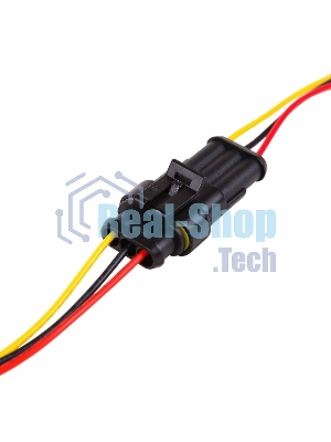 Автомобильный разъем штекер с проводом 20 см (3-контактный) DJ7031-1.5-11