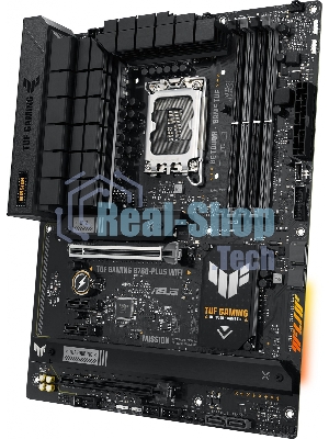 Материнская плата ASUS TUF GAMING B760-PLUS WIFI, LGA 1700, Intel B760, 4xDDR5, 4xSATA, 3xM.2, 1xPCI-E 5.0 x16, 1xPCI-E 3.0 x4, 1xUSB-A 3.2 Gen 2, 3xUSB-A 3.2 Gen 1, 1xUSB-C 3.2 Gen 2x2, 1x2.5Gb LAN, 5x3.5 мм, 7.1, Wi-Fi 6, Bluetooth 5.2, Standard-ATX