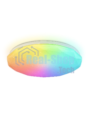 Светодиодный светильник RGB Ambrella light FZ417 WH белый IP20 46W 3000K-6500K+RGB D380*60 (ПДУ ИК)