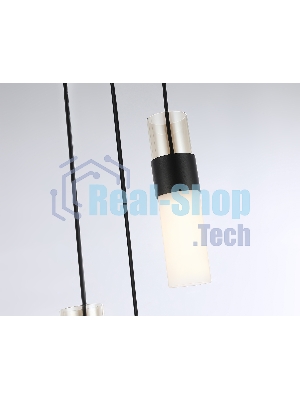 Подвесной светильник LH55102/3 BK/FR/TI черный/белый матовый/янтарь E14*3 max 40W D220*1200