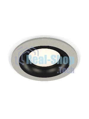 Комплект встраиваемого светильника Ambrella light XC7623002 SGR/PBK серый песок/черный полированный MR16 GU5.3 (C7623, N7011)