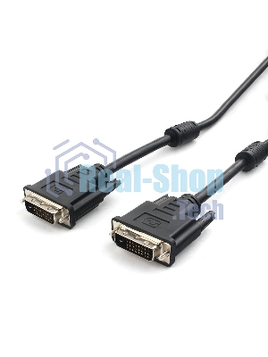 Кабель DVI-D dual link Cablexpert CC-DVI2L-BK-10M, 25M/25M, 10м, черный, экран, феррит.кольца, пакет