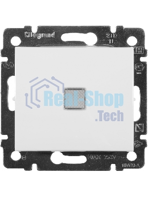 Механизм выключателя 1-кл. СП Valena 10А IP31 с зел. инд. бел. Legrand 774410