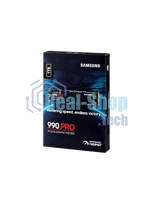 Накопитель SSD Samsung 990 PRO, 1000Gb, PCIe 4.0 x4, M.2 2280, NVMe, R/W 7450/6900