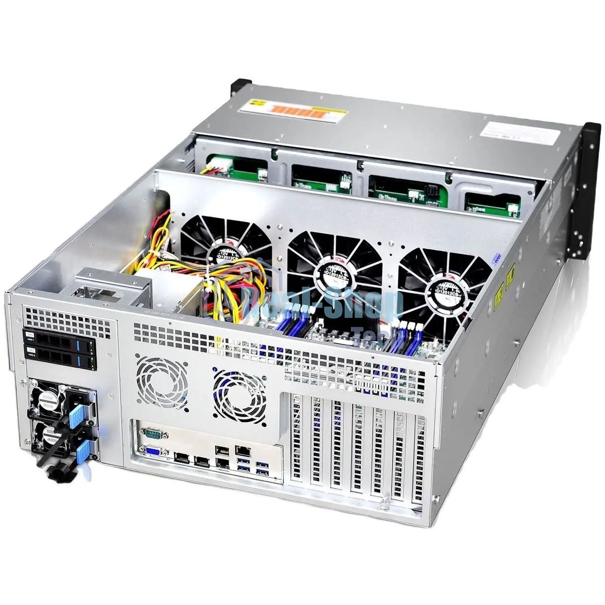 Серверный корпус Gooxi RMC4124-670-HSE-D 4U 24bay chassis,Expander backplane rear 2*2.5