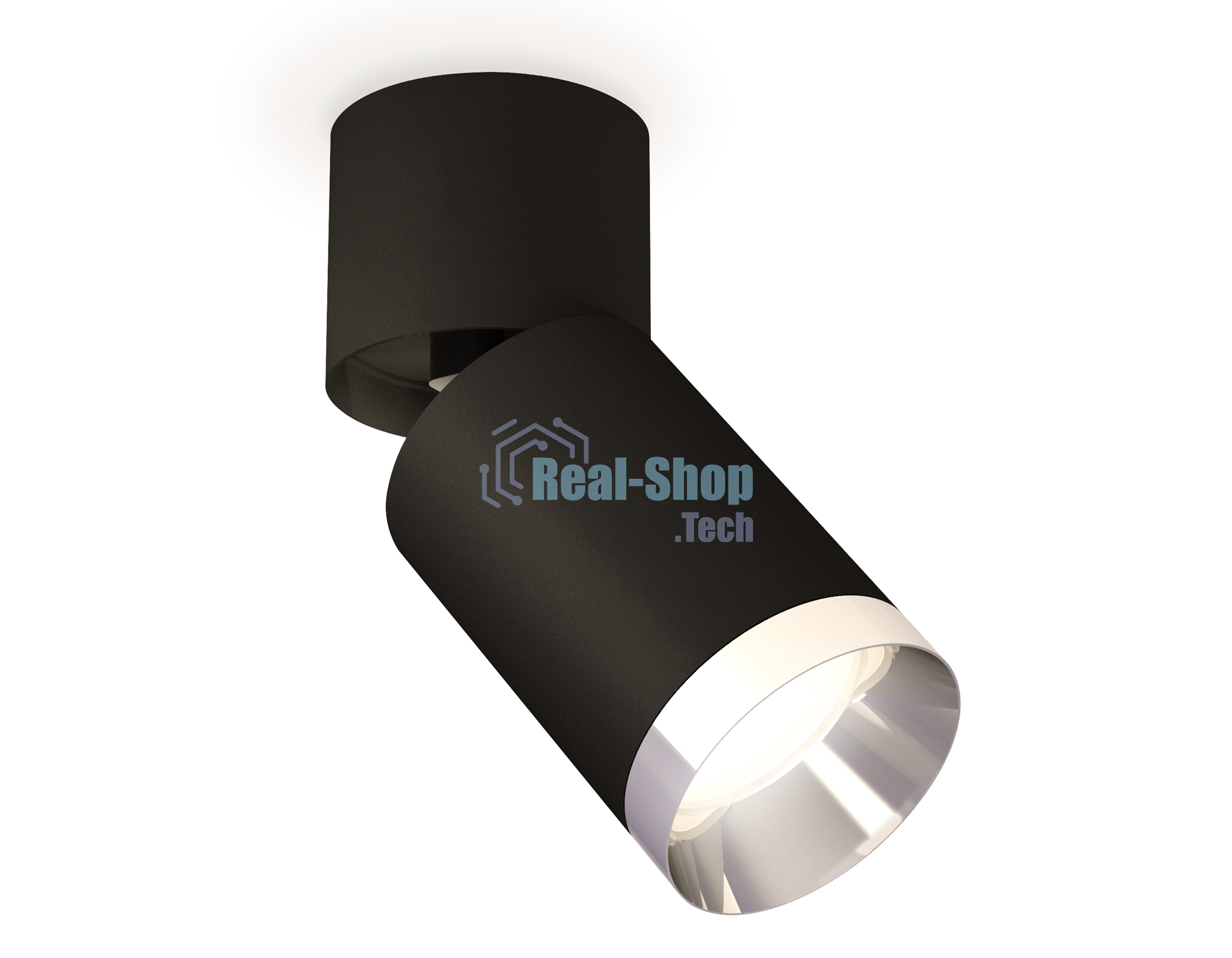 Светильник Ambrella Light XM6313042 SBK/BK/PSL черный песок/черный/серебро полированное MR16 GU5.3 (A2221, C6313, N6132)