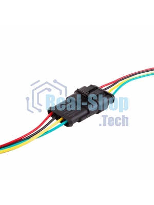 Автомобильный разъем гнездо с проводом 20 см(3-контактный) DJ7031-1.5-21