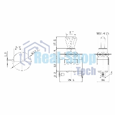 Тумблер Rexant 250V 15А (2c) ON-OFF однополюсный (KN-101) Индивидуальная упаковка 1 шт