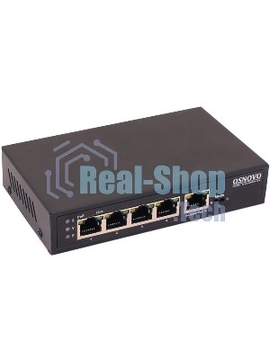 Коммутатор Osnovo SW-8050/D 5G 4PoE+ 90W неуправляемый