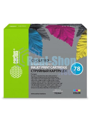 Картридж струйный Cactus CS-C6578D №78 голубой/пурпурный/желтый (19мл) для HP DJ 900/1220C/PS P000/P1100
