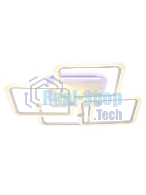 Потолочный светодиодный светильник FA537/4 WH белый 148W 670*670*120 (ПДУ РАДИО 2.4)