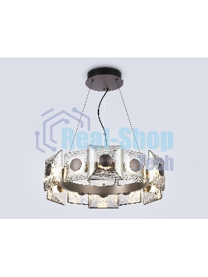 Светильник Ambrella light LH31024 GR/SM серый/дымчатый 56W 3000K D570*150