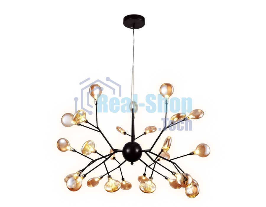 Светильник Ambrella light TR3013/27 DCF/TI темный кофе/янтарь G4/27 max 20W D750*650