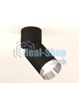 Светильник Ambrella Light XM6313042 SBK/BK/PSL черный песок/черный/серебро полированное MR16 GU5.3 (A2221, C6313, N6132)