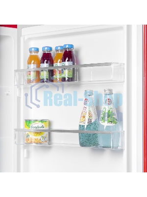 Холодильник Maunfeld MFF186NFRR красный двухкамерный 181/71л морозилка снизу, No Frost