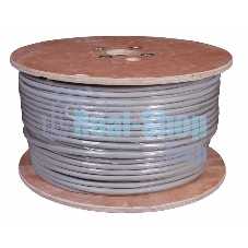 Кабель витая пара Rexant F/UTP, cat.5e, PVC, 25PR, 24AWG, INDOOR, SOLID, серый, 305м