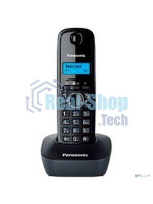 Телефон беспроводной (DECT) Panasonic KX-TG1611RUH (серый) АОН, Caller ID,12 мелодий звонка,подсветка дисплея,поиск трубки