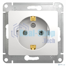 Механизм розетки 1-м СП Glossa 16А с заземл. бел. SchE GSL000143