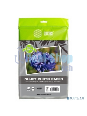 Фотобумага Cactus CS-MA416050ED A4/160г/м2/50л./белый матовое для струйной печати