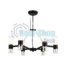 Люстра Ambrella light LH55104/6 BK/FR/TI черный/белый матовый/янтарь E14*6 max 40W D650*1080