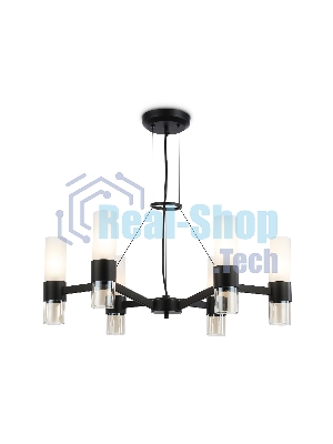 Люстра Ambrella light LH55104/6 BK/FR/TI черный/белый матовый/янтарь E14*6 max 40W D650*1080