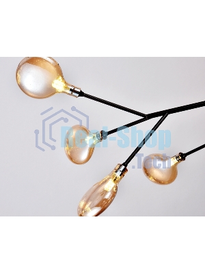 Светильник Ambrella light TR3013/27 DCF/TI темный кофе/янтарь G4/27 max 20W D750*650