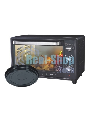 Мини-печь Sakura SA-7001BP 35л, духовка 1600 Вт,, механ.управление, 3 режима работы духовки (верх, низ, верх+низ), таймер на 60 минут, регулировка температуры духовки, комплектация - металлическая решетка, противень, круглая форма для выпечки (230х50 мм), ухват. : черный.