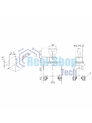 Тумблер Rexant 250V 15А (4c) ON-OFF двухполюсный