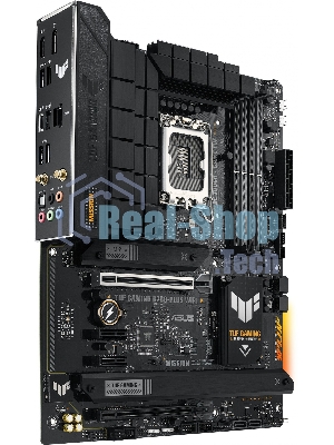 Материнская плата ASUS TUF GAMING B760-PLUS WIFI, LGA 1700, Intel B760, 4xDDR5, 4xSATA, 3xM.2, 1xPCI-E 5.0 x16, 1xPCI-E 3.0 x4, 1xUSB-A 3.2 Gen 2, 3xUSB-A 3.2 Gen 1, 1xUSB-C 3.2 Gen 2x2, 1x2.5Gb LAN, 5x3.5 мм, 7.1, Wi-Fi 6, Bluetooth 5.2, Standard-ATX