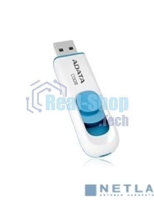 Флешка USB ADATA С008 (AC008-64G-RWE), 64Gb, USB 2.0, R/W 15/5, белый/синий