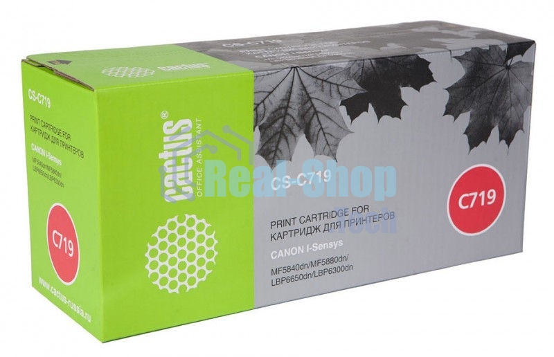 Картридж лазерный Cactus CS-C719 черный (2100 стр.) для Canon i-SENSYS MF5840/MF5880; LBP6300/6650
