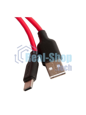 Кабель USB HOCO X21 Silicone для Type-C, 3.0А, 1.0м, красный