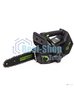 Пила цепная одноручная аккумуляторная GreenWorks GD40TCS (арбориста), 40V, 25,4 см, бесщеточная, без АКБ и ЗУ (2003807)