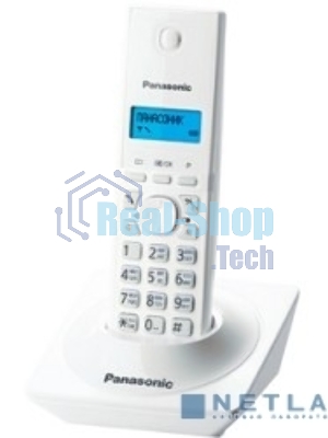 Телефон беспроводной (DECT) Panasonic KX-TG1711RUW (белый) АОН, Caller ID,12 мелодий звонка,подсветка дисплея,поиск трубки