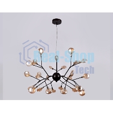 Светильник Ambrella light TR3013/27 DCF/TI темный кофе/янтарь G4/27 max 20W D750*650