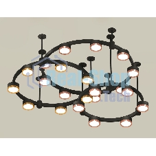 Светильник Ambrella light XR92222100/22 SBK/PPG/PYG черный песок/золото розовое полированное/золото желтое полированное GX53