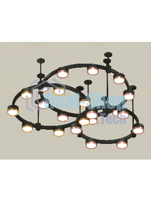Светильник Ambrella light XR92222100/22 SBK/PPG/PYG черный песок/золото розовое полированное/золото желтое полированное GX53
