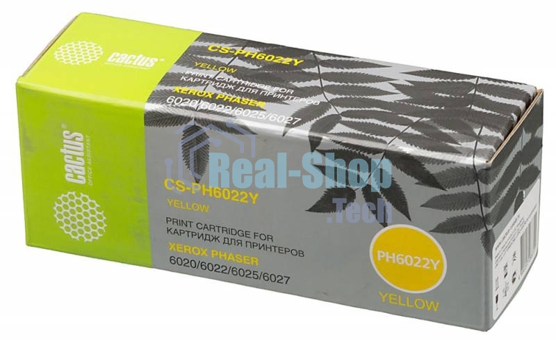 Картридж лазерный Cactus CS-PH6022Y (106R02762) желтый (1000 стр.) для Xerox Phaser 6020/6022/WC 6025/6027